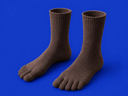 Men's 100% Cotton Toe Socks: Pure Natural Comfort