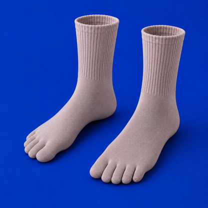 Women's 100% Cotton Toe Socks: Pure Natural Comfort