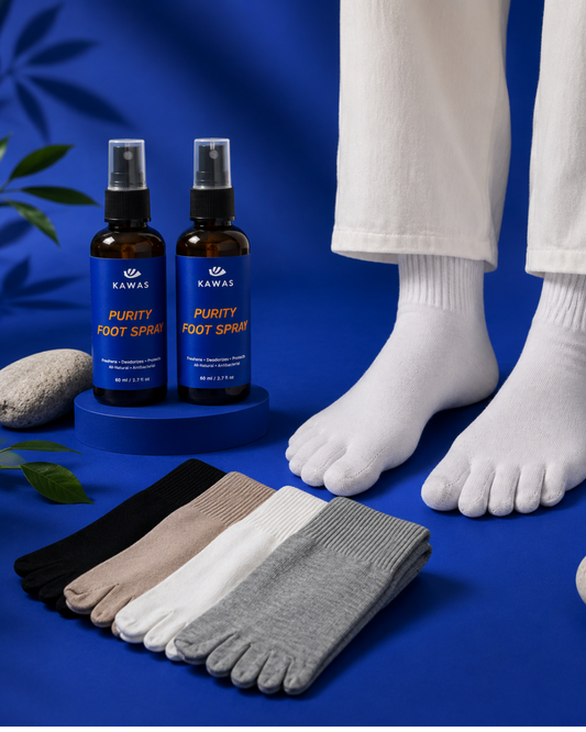 WOMEN'S COMPLETE ROUTINE 🧦 4 Pairs + 🌿 2 Foot Sprays  Fresh feet. Comfortable steps. One simple routine.  SAVE $40