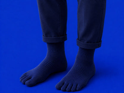 Men's 100% Cotton Toe Socks: Pure Natural Comfort