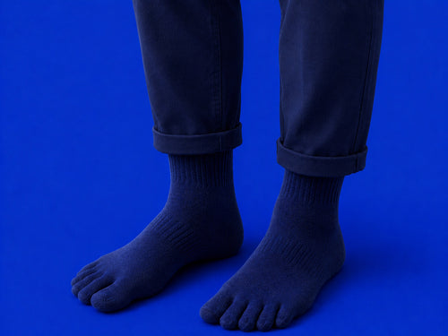 Men's 100% Cotton Toe Socks: Pure Natural Comfort