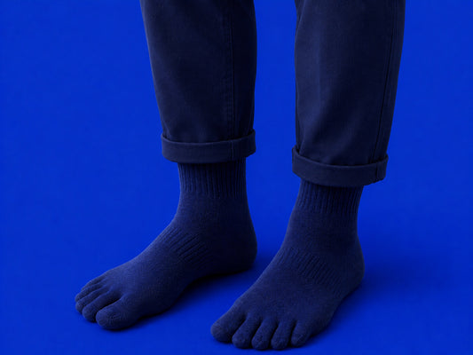 Men's 100% Cotton Toe Socks: Pure Natural Comfort