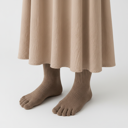 Women's Blend Toe Socks - White Background